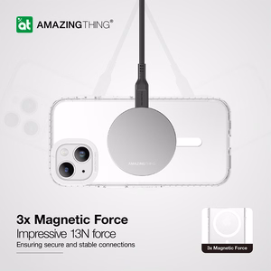Amazing Thing Titan Pro Magsafe Suojakuori 10FT IP156.7TMCL iPhone 15 Plus:lle läpinäkyvä