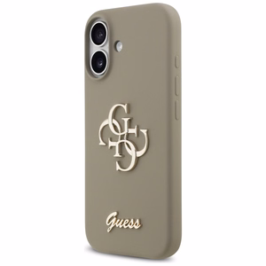 Guess Silikoninen Big 4G Script Suojakuori iPhone 17:lle - Ruskea