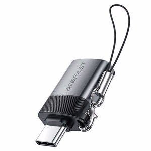 Acefast J7 USB-A - USB-C sovitin - harmaa
