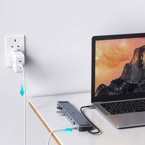 Choetech docking station multifunctional adapter HUB USB Typ C 11in1 100W PD gray (HUB-M20)