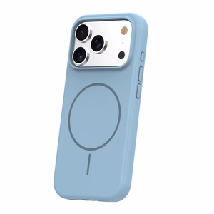 Silikoninen ohut magneettinen suojakuori iPhone 17 Pro Max 6,9 vaaleansininen