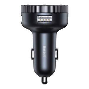 Auton laturi + FM-lähetin BASEUS (CCLH-01) (2xUSB bluetooth 3.4A) musta