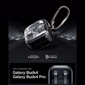 Spigen Ultra Hybrid Zero One -suojakuori Samsung Galaxy Buds 4 / 4 Pro:lle - musta