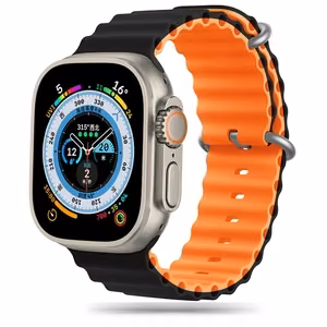 Tech-Protect IconBand Pro -ranneke Apple Watch 4/5/6/7/8/9/SE/Ultra 1/2 42/44/45/49 mm oranssi-musta