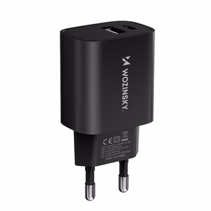 Charger Wozinsky (WGWCB) (1xUSB-C;1xUSB 3A 20W) black