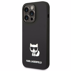 Karl Lagerfeld KLHCP14XSLCTBK iPhone 14 Pro Max 6.7 kovakuori musta / musta Silicone Choupette Body