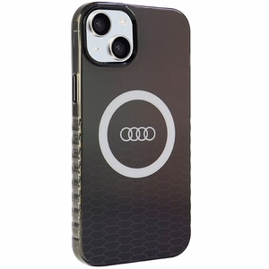 Audi IML Big Logo MagSafe Suojakuori iPhone 15 Plus 6,7:lle - musta
