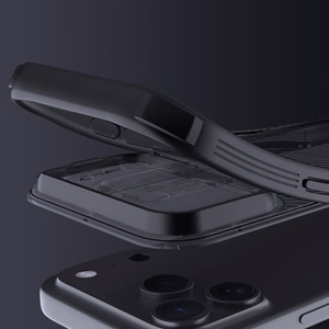 Nillkin CamShield Pro MagSafe-yhteensopiva suojakuori iPhone 17 Pro Max:lle - läpinäkyvä musta