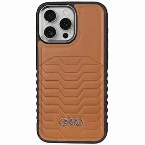 Audi Tekonahkainen Suojakuori MagSafella iPhone 15 Pro Maxille - ruskea