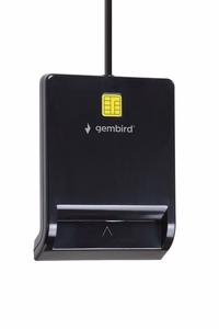 Gembird FD2-SCR – USB-älykortinlukija, musta