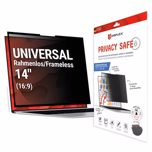 Kehyksetön DISPLEX Privacy Safe Uni -tietosuojakalvo, 14", 16:9