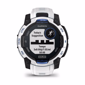 Garmin Instinct 3 Solar -kello, 45 mm, valkoinen