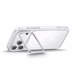 Tech-Protect MagStand MagSafe CC suojakuori malleille iPhone 18 Pro / 17 Pro, läpinäkyvä