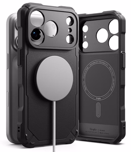 Ringke Rugged Gear Magnetic MagSafe -suojakuori iPhone 18 Pro / 17 Pro -malleille, musta