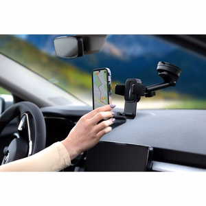 Autopidike puhelimelle Forcell F-Grip Guardian tuulilasiin / kojelautaan musta