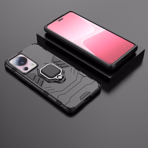 Ring Armor panssari Suojakuori Xiaomi 13 Litelle Magneettinen pidike sormusrengas musta