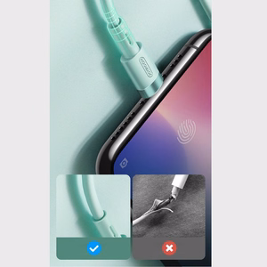 Joyroom Liquid Silicone -datakaapeli N2 USB-A / Lightning 2,4A 1,2 m - valkoinen