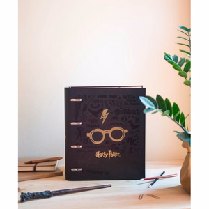 Harry Potter A4 -kansio 4 renkaalla ja kuminauhalla