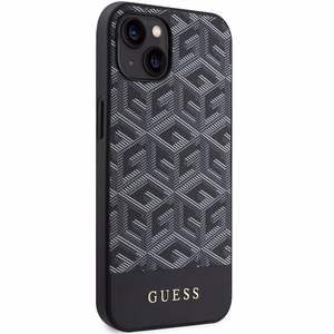 Guess GCube Stripes MagSafe Suojakuori iPhone 15 / 14 / 13:lle - musta