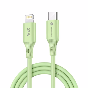 Kaapeli USB C - Lightning Forcell F-Energy PD 3A 27W Silikoninen 1 m C346 vihreä