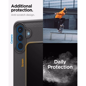 Spigen Rugged Armor -suojakuori Samsung Galaxy A57 5G:lle - musta