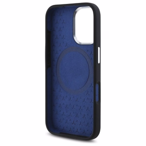 Mercedes Silikoninen Blue Stripe MagSafe suojakuori iPhone 16:lle - musta
