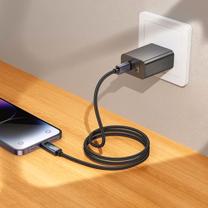 Hoco USB-C - Lightning -kaapeli PD 27W näytöllä 1 m X112 - musta