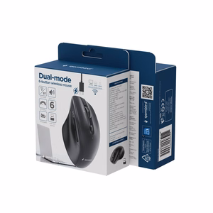 Gembird Dual-mode mouse MUSW2-6B-02 Wireless 2.4G, Bluetooth Black