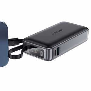 External battery Power Bank Acefast M7-10000 PD30W With Cable 10000mAh black