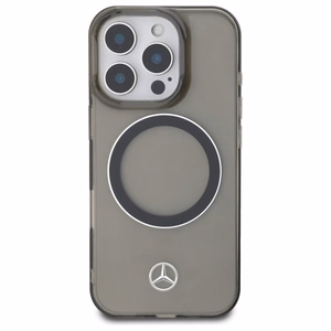 Mercedes hopeinen Ring MagSafe Suojakuori iPhone 16 Pro Max:lle - musta