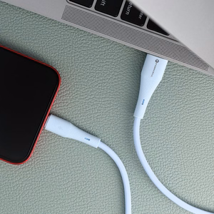 USB A - Lightning Forcell F-Energy 2,4A 12W Silicone kaapeli 1 m C343 sininen
