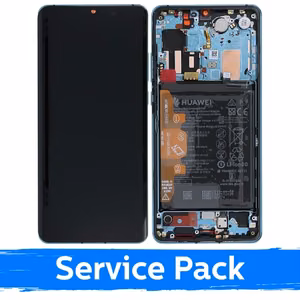 LCD-näyttö yhteensopiva Huawei P30 Pro kanssa kehyksellä / Aurora / (Service Pack)