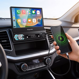 Kruger&Matz KM2018 -autoradio ulosvedettävällä 7 tuuman näytöllä, CarPlay/Android Auto