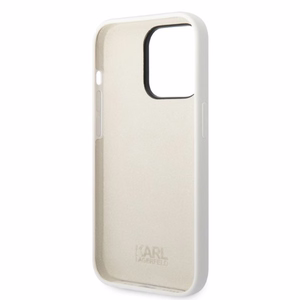 Karl Lagerfeld Silicone Ikonik suojakuori iPhone 14 Pro Max:lle - valkoinen