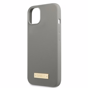 Guess GUHMP13MSPLG iPhone 13 6.1" harmaa/harmaa kova Suojakuori Silicone Logo Plate MagSafe