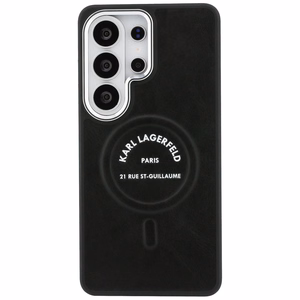 Karl Lagerfeld Suojakuori Embossed Ring RSG Logo MagSafe Samsung Galaxy S26 Ultra:lle musta
