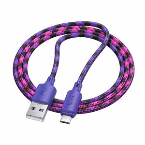 Kaapeli USB A - Micro USB Hoco 2,4A 1 m X116 gradientti violetti