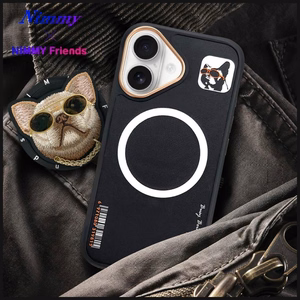 Nimmy Glasses Cool Dog MagSafe Suojakuori iPhone 16:lle - musta