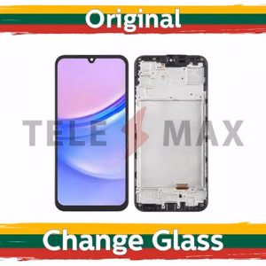 LCD-näyttö laitteelle Samsung A155 A15 4G / A156 A15 5G musta kehyksellä (kunnostettu: Telemax)