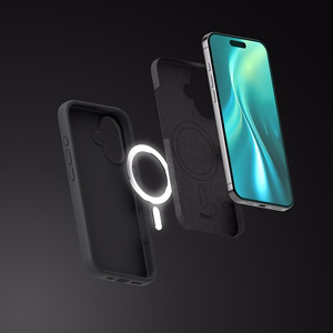 Etteri Silikoninen Mag Suojakuori iPhone 16e / 17e:lle musta