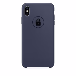 Puhelimen suojakuori silikoni iPhone X (XS) / yösininen / pakkauksessa
