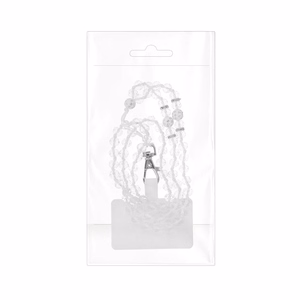 CRYSTAL DIAMOND Puhelimen nauha / narun pituus 74 cm (37 cm silmukassa) / kaulaan - valkoinen