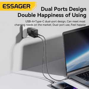 Charger Essager "GaN Pinson" White 33W (PD / QC3.0)