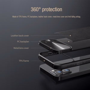 Nillkin CamShield S Leather Case for Iphone 14 Pro black