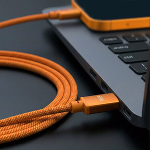 Forever Saffron -kaapeli USB-C - USB-C 1,0 m 60W oranssi