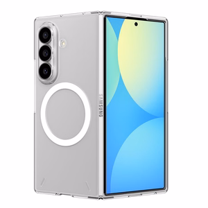 Spigen AirSkin MagFit -suojakuori mallille Samsung Galaxy Z Fold 8 Ultra – läpinäkyvä ja valkoinen