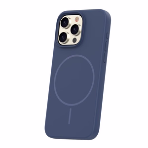 Silikoninen Ohut Mag Suojakuori iPhone 16 Pro Max 6,9:lle tummansininen