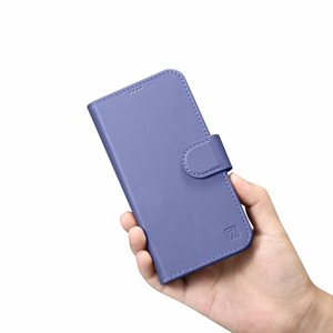 iCarer lompakko asia 2in1 kansi iPhone 14 Pro Anti-RFID Nahka Flip Case vaalea violetti (WMI14220726-LP)