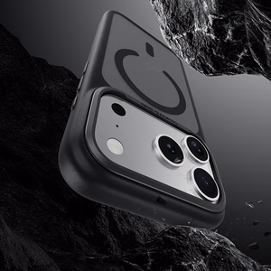 Benks Magnetic Mist metallikehyksinen suojakuori (C.K.FF.AP.BK.0072) iPhone 18 Pro / 17 Pro -puhelimille, musta, kameran ohjauspainikkeella