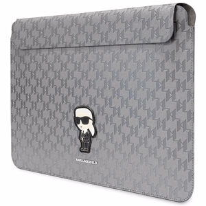Karl Lagerfeld Saffiano Monogram Ikonik Suojakuori 14 tuuman kannettavalle - hopeinen